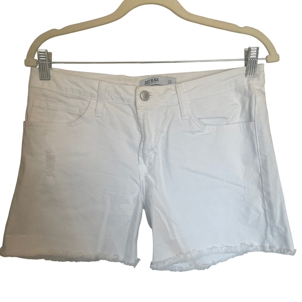 Just Black Womens Festival Ready Distressed Jean Cut Off Shorts Size 28‎ Boho